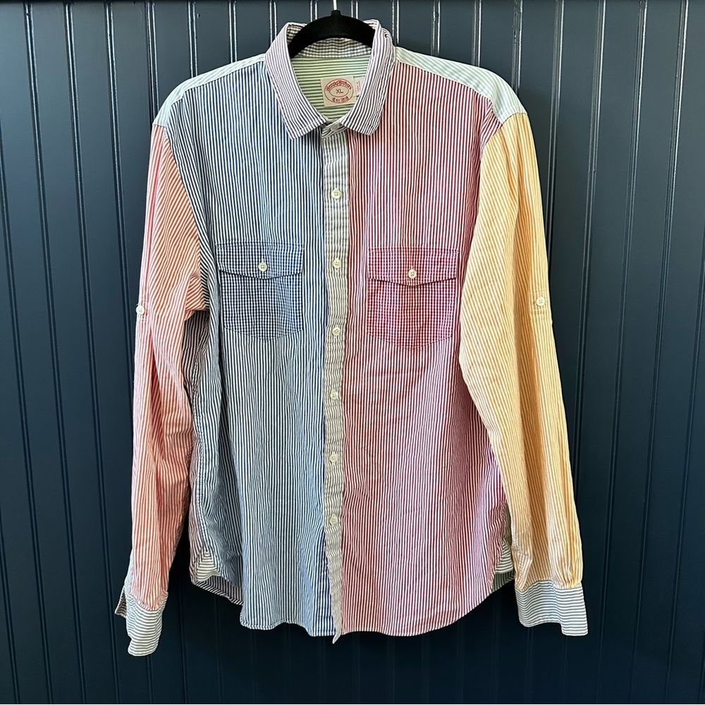 Brooks Brothers Vintage Color Block Button Down